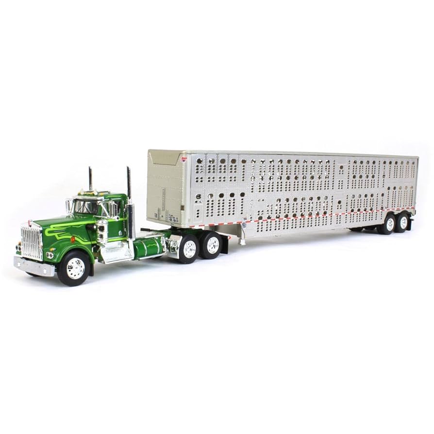 Amazon.com: 1/64 Neon & Dark Green Kenworth W900A Day Cab w
